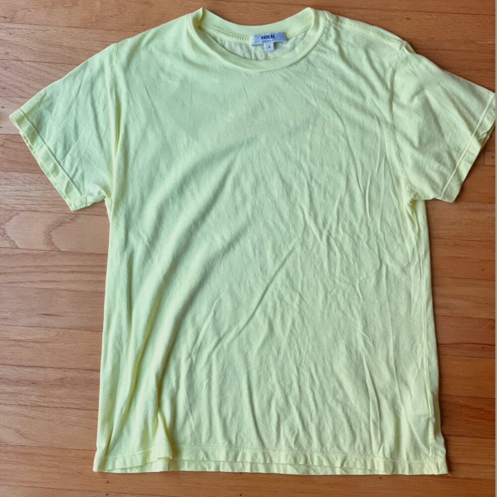 Agolde Neon Yellow Womens' Tee size S